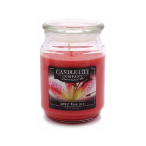 Vonná svíčka ve skle s vůní sladké hrušky Candle-Lite, doba hoření až 110 hodin