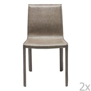 Sada 2 šedozelených židlí Kare Design Fino