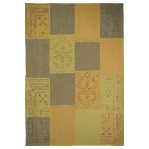 Hořčicově hnědý ručně tkaný koberec Kayoom Emotion, 120 x 170 cm