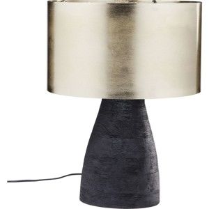 Černá stolní lampa se stínítkem ve zlaté barvě Kare Design Daylight