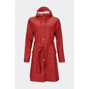 Tmavě červený dámský plášť s vysokou voděodolností Rains Curve Jacket, velikost XS / S