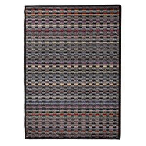 Šedý vysoce odolný koberec Floorita Optical Duro, 80 x 150 cm