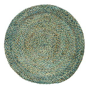 Kulatý zelený oboustranný jutový koberec Green Decore Spectrum, 150 cm
