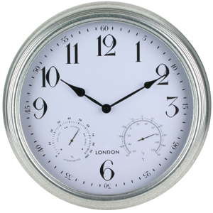 Nástěnné hodiny s teploměrem Le Studio Horloge Zinc, 40,5 cm