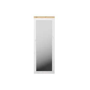 Mléčně bíle lakované nástěnné zrcadlo z borovicového dřeva Steens Monaco, 52 x 144 cm