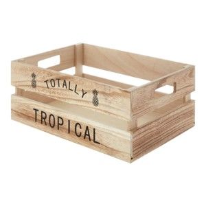 Dřevěný úložný box Premier Housewares Tropical, 25 x 35 cm