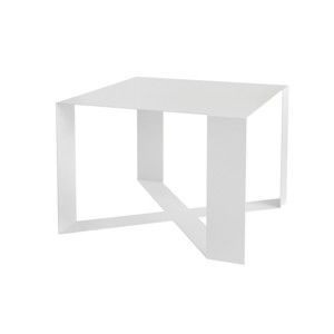 Bílý konferenční stolek take me HOME Cross, 55 x 55 cm