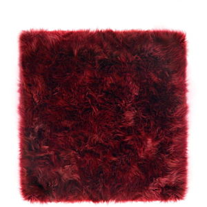 Červený koberec z ovčí kožešiny Royal Dream Zealand Square, 70 x 70 cm