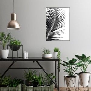 Obraz v černém rámu OrangeWallz Palm Leaf, 50 x 70 cm