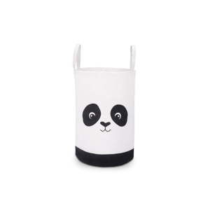 Černo-bílý úložný košík KICOTI Panda, ø 34 cm