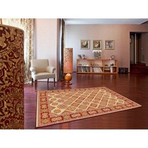 Červeno-béžový koberec Universal Gori, 133 x 190 cm