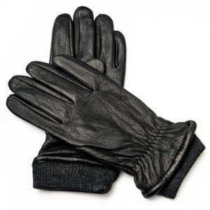 Pánské černé kožené rukavice <br>Pride & Dignity Soho, vel. L