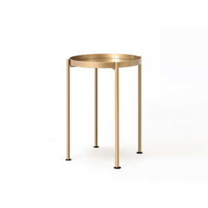 Příruční ocelový stolek ve zlaté barvě Custom Form Hanna, ⌀ 40 cm