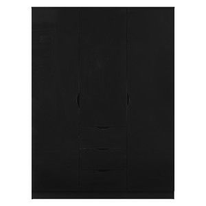 Černá dřevěná šatní skříň Artemob Letty