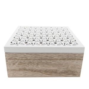Dřevěný úložný box na čaj Clayre & Eef Lersso