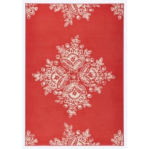 Červený koberec Hanse Home Gloria Blossom, 80 x 150 cm