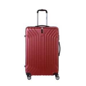Tmavě červený cestovní kufr na kolečkách SINEQUANONE Tina, 107 l