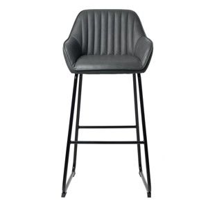 Šedá barová židle Unique Furniture Brooks