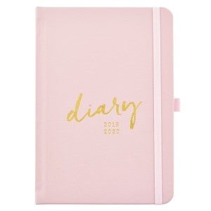 Růžový 17 měsícnic diar, 2019/20 Busy B Diary, 112 stran