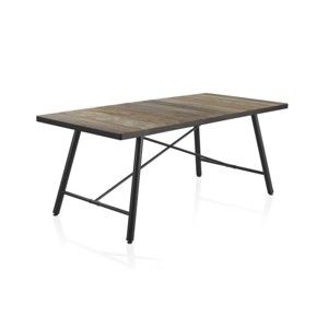 Dřevěný jídelní stůl s kovovými nohami Geese Capri, 150 x 90 cm