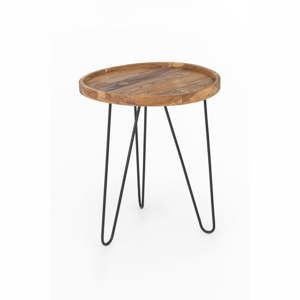 Konferenční stolek Index s železnými nohami WOOX LIVING Patricia, ⌀ 50 cm