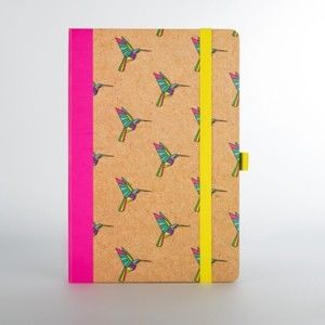 Zápisník s motivem kolibříků Just Mustard Origami