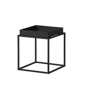 Černý kovový odkládací stolek Intersil Club NY