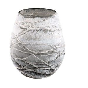 Šedá skleněná váza Ego Dekor, ⌀ 10 cm