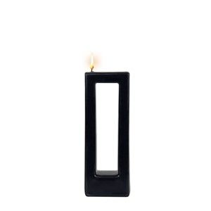 Černá svíčka Alusi Quadra Due, 4,5 hodiny hoření