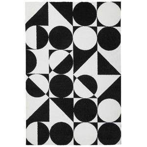 Černobílý koberec Obsession My Black & White Kalo, 80 x 150 cm