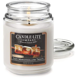 Vonná svíčka ve skle s vůní marshmallow Candle-Lite, doba hoření až 110 hodin