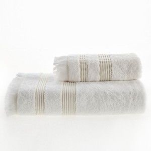 Krémově bílý ručník s podílem bambusu Marie Lou, 90 x 50 cm