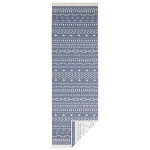 Modro-krémový venkovní koberec NORTHRUGS Kuba, 350 x 80 cm