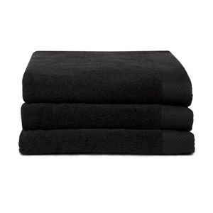 Sada 3 černých ručníků Seahorse Pure, 60 x 110 cm