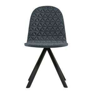 Tmavě šedá židle s černými nohami Iker Mannequin Triangle