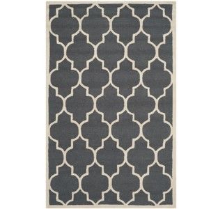 Vlněný koberec Everly 121x182 cm, tmavě šedý