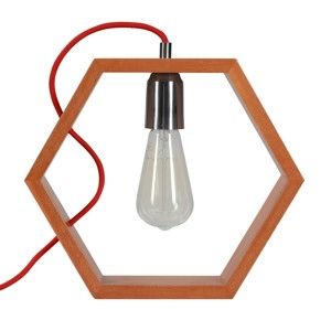 Stolní lampa z habrového dřeva Masivworks Hexagon
