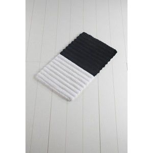Černo-bílá koupelnová předložka Confetti Bathmats Soft Black, 60 x 100 cm