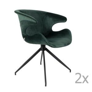Sada 2 zelených židlí s područkami Zuiver Mia