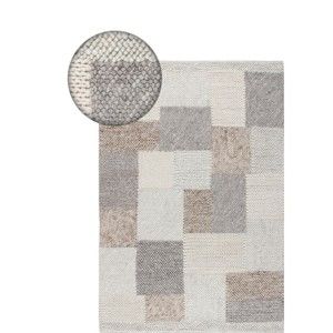 Hnědo-šedý koberec z vlny Carpettino, 170 x 240 cm