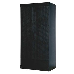 Černá dřevěná skříň WOOOD Herringbone, výška 195 cm