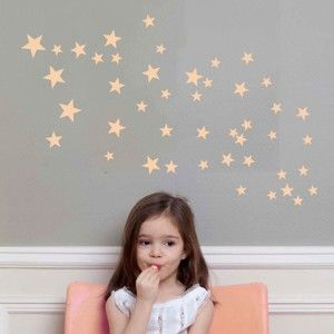 Růžové nástěnné samolepky Art For Kids Stars