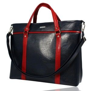 Černá kabelka s červenými detaily Dara bags Futurio No.13