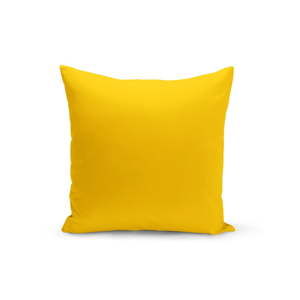 Jasně žlutý polštář s výplní Lisa, 43 x 43 cm