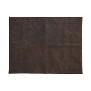 Sada 4 tmavě hnědých kožených prostírání Furnhouse Dubai, 45 x 35 cm