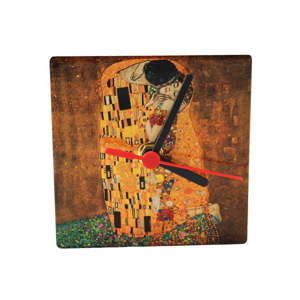 Nástěnné hodiny HOME ELEMENTS Klimt, 11 x 11 cm