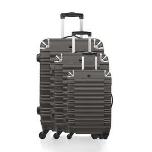Sada 3 šedých cestovních kufrů na kolečkách Bluestar Lima