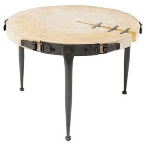 Odkládací stolek z borového dřeva Kare Design Bosco, Ø 35 cm