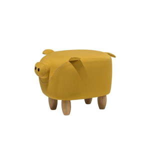 Žlutá podnožka ve tvaru prasátka Monobeli Pig, 32 x 50 cm