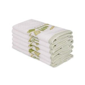Sada 6 béžových bavlněných ručníků Beyaz Pantojo, 30 x 50 cm